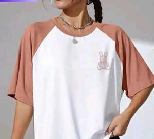 Raglan Tee with Bunny Detail