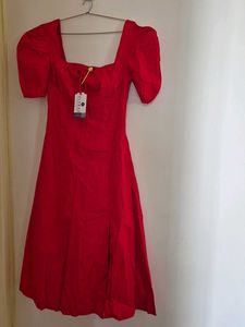 Elegant Red Corset Dress