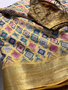 combo banarsi border cotton silk saree both