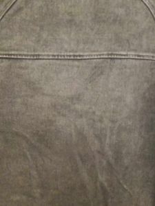 Charcoal/dark grey washed denim jacket