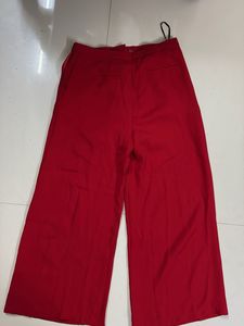 ELLE Red Casual Palazzo PANT