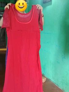 Red Fit and Flare Maxi Dress