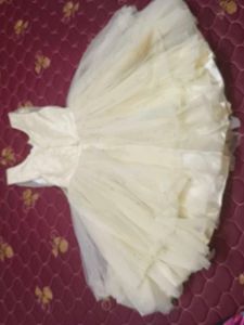 Elegant Ivory Tulle Party Dress for Girls