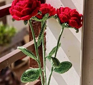 Handmade Crochet Roses 🌹