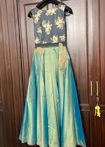 beautiful ethnic gown  with patch wor