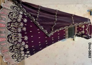 Purple Embroidered Lehenga Choli