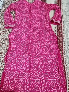 Pink Printed Kurta