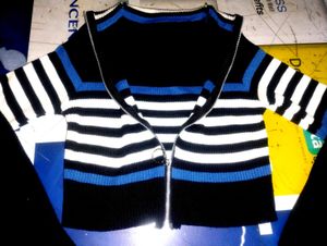 Trendy Long Sleeve Crop Zipper Jacket Top