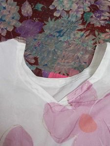 Floral Print White Dress