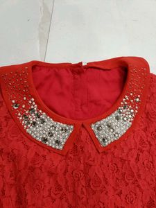 Cute Red Lace Dress