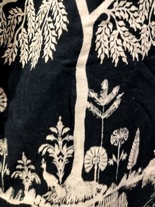 RANGMANCH OFF-WHITE &amp; BLACK KURTI