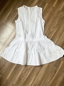 White Mini Flared Dress