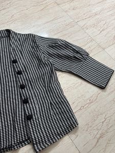 Checkered Button-Down Jacket