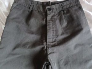 Versatile Grey Casual Trousers Unisex