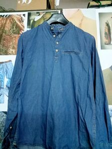 Denim Short Kurta Shirt