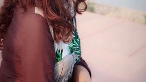 Kurta Of W - Front Buttons And Green Leaves Print