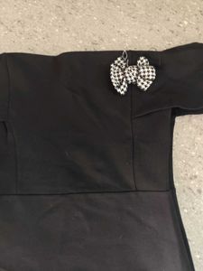 Black Bow detail Bodycon Dress