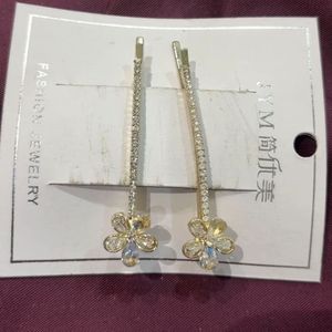 Floral Drop hair pins