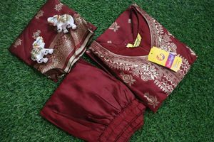 Elegant Maroon Kurta Set Never Used Totally New