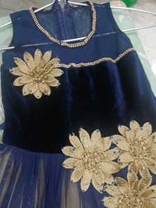 Navy Blue Gown For Kids