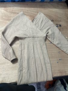 Bodycon Style Beige Dress
