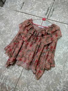 Floral Print Off-Shoulder Top