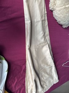 Elegant Beige Wide Leg Pants
