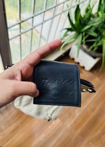 Leather Sling Bag with multip zip pouch