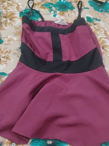 Wine Colour Party Wear Top