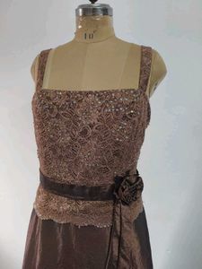 Elegant Brown Ethnic Gown