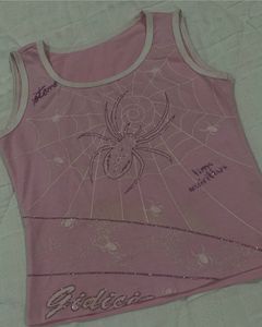 Y2K Glittery Spider Tank