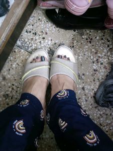 Party Wear Golden Wedges For Women In 39 Number