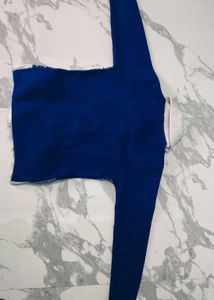 Stylish Blue &amp; White Cardigan