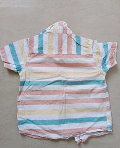 Babyhug Half Sleeves Shirt Stripes Print