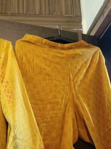Yellow winter Kurta Set