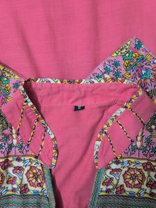 Pink Embroidered Kurta