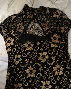 black net dress back open
