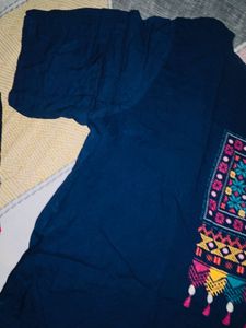 Beautiful Print Navy Blue Top