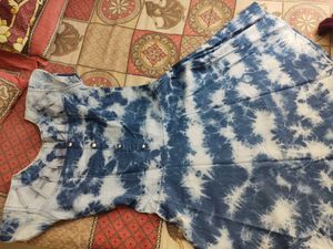 Tie-Dye Denim Top