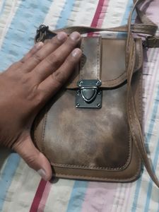 Brown Slign Bag Leather