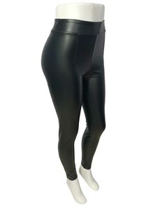Sleek Black Leather Leggings Free Sz 30-32-34