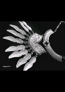 Oxidised Necklace (Silver) For Girl And Women