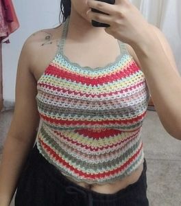 H&amp;M crochet backless top ✨
