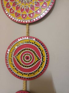 Pinkish Yellow Lippan Art