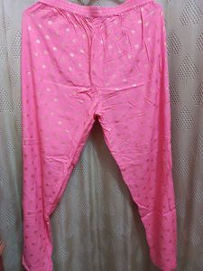Pink Printed Festive Trousers