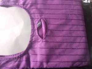 Purple Kurti with Unique Neckline