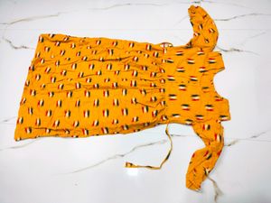 Mustard Anarkali Kurti