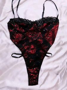 Red & Black Lace Lingerie