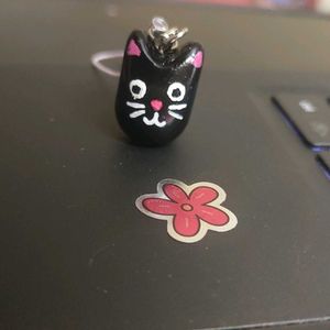 Cute Cat Phone Charm 🖤🐈‍⬛ ✨