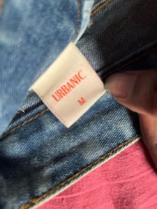Flared Ripped Blue Jeans